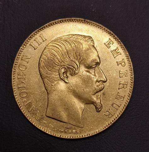 50 francs or Napoléon III Tête nue 1857 Paris A Achat Or en Belgique