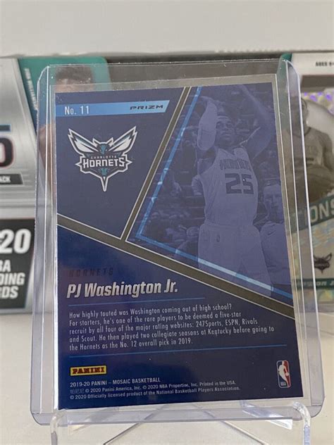 Pj Washington Jr Panini Mosaic Blue Chips Prizm Rc Ebay