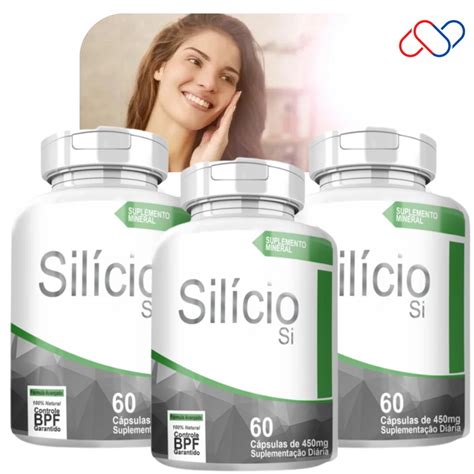 kit 3 Suplemento Alimentar Silício 450mg 60 Cápsulas Shopee Brasil