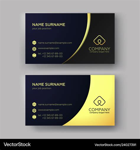 Business Card Templates Royalty Free Vector Image