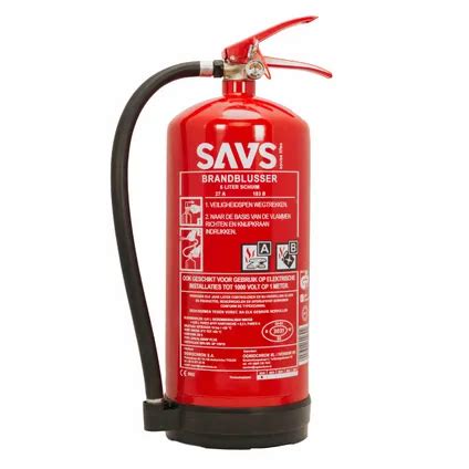 SAVS Extincteur à mousse 6 litres Avec support de montage 6L