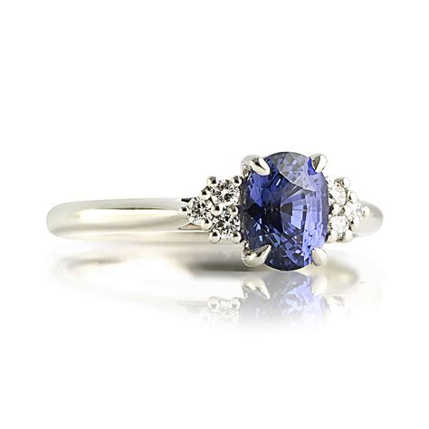 Cornflower Blue Sapphire Diamond Ring Bentley De Lisle