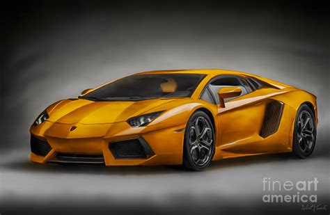 Lamborghini Aventador Painting Digital Art by Rob Toombs