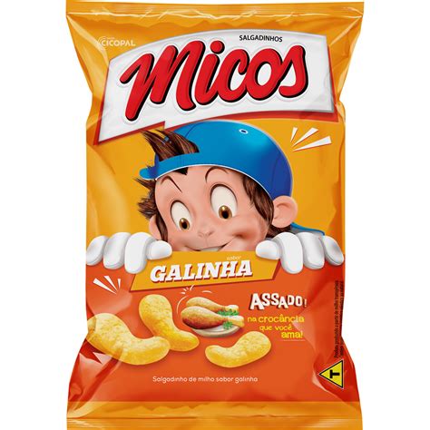 Salgadinho MICOS Sabor Galinha 175g Comercial Reis Lago Norte