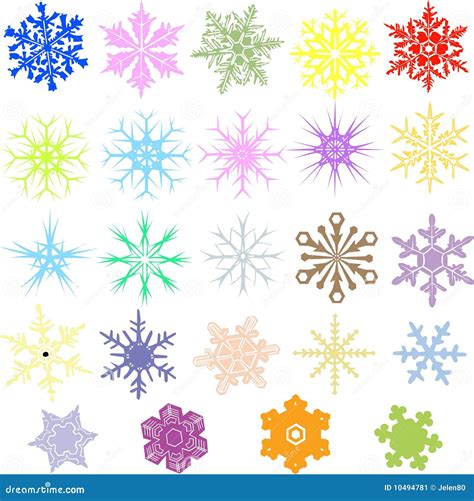 Colored Snowflakes Stock Image Image 10494781