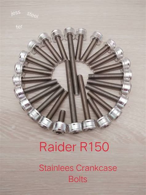 Jessfer Mc Parts Stainless Crankcase Bolts Set For Suzuki Raider R150