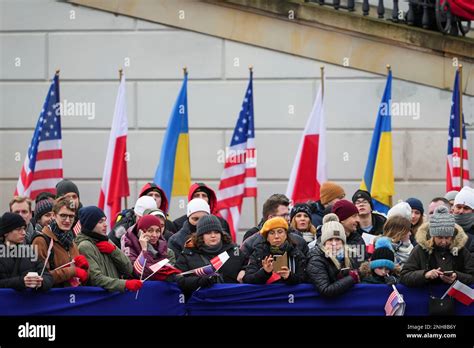 Discours De Joe Biden En Pologne Banque De Photographies Et Dimages