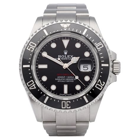 Rolex Sea Dweller Double Red Stainless Steel Wristwatch At