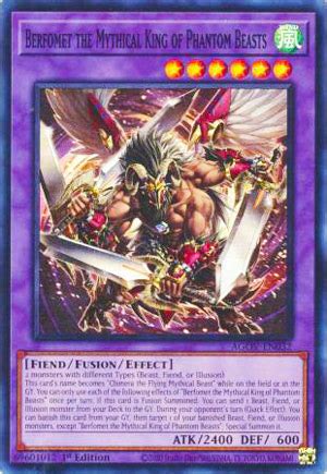 Berfomet The Mythical King Of Phantom Beasts Yu Gi Oh Card Of The