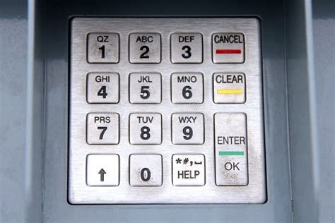 Grungy ATM keypad stock photo. Image of close, communication - 29315684