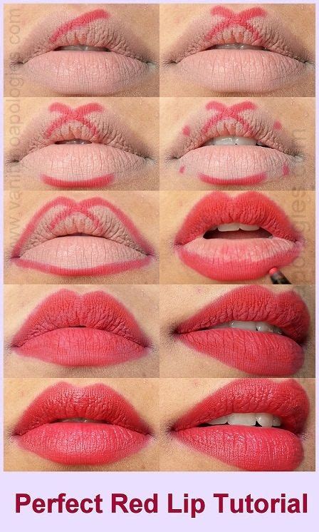 Perfect Red Lips Tutorial Step By Step Maquillar Labios Maquillaje