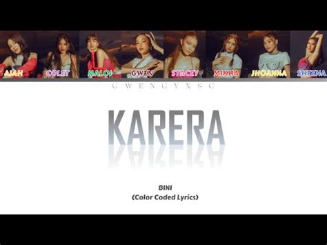 Bini Karera Lyrics Color Coded Lyrics Youtube