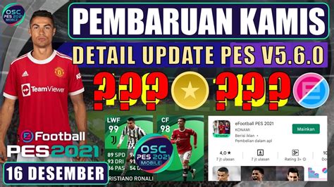 Pembaruan Kamis Desember Penjelasan Detail Update V Efootball