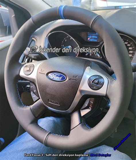 Ford Focus 3 deri direksiyon kılıfı