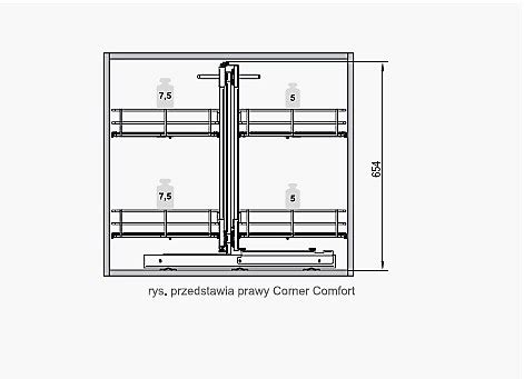 Kosz Corner Comfort Maxima Puro Rejs Do Szafki Naro Nej Kosze Do