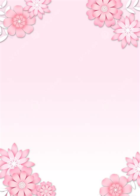 Romántico Rosa Degradado Papel Corte Estilo Floral Fondo Floral