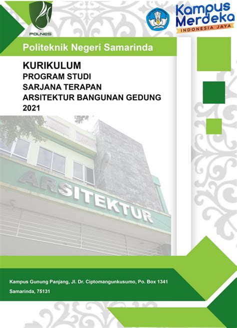 Kurikulum Program Studi Sarjana Terapan Arsitektur Bangunan Gedung