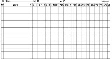 Modelo De Lista De Frequencia Escolar V Rios Modelos