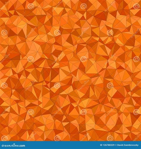 Orange Irregular Triangle Mosaic Background Design Stock Vector