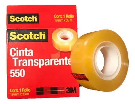 M Scotch Cinta Transparente Mm X Mts Piezas Meses Sin