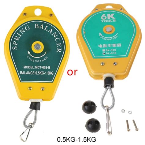 Durable Retractable Spring Balancer Steel Wire Rope Measuring Tool Hook