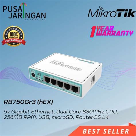 Promo Mikrotik Rb750gr3 Hex 5 Port Gigabit Ethernet Dual Core Diskon 23