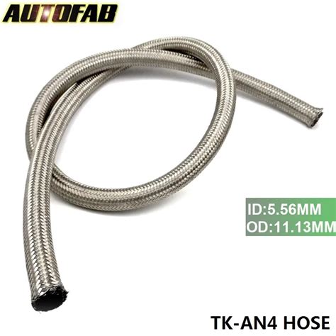 Stainless Steel Braided 1meter 4an An4 4 An Oil Fuel Gas Line Hose