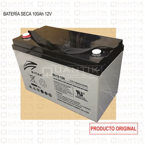 Bateria Seca Agm 100ah 12v Ritar Quantik Energía