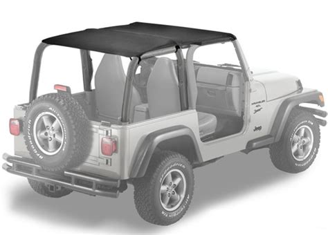 Jeep Wrangler TJ Safari Bikini Top Strapless Style Schwarz Black Denim Bestop