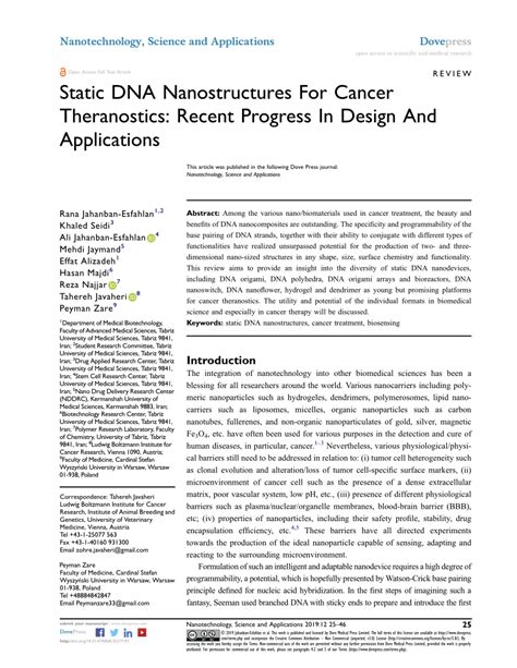 Pdf Dynamic Dna Nanostructures In Biomedicine Beauty Utility And Limits