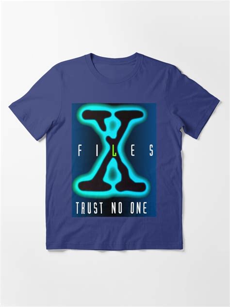 X Files Trust No One Electric Blue Gradient Background T Shirt For