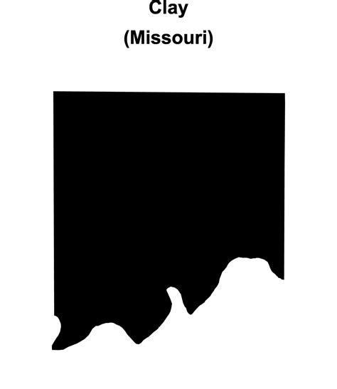 Clay County, Missouri blank outline map 46856320 Vector Art at Vecteezy