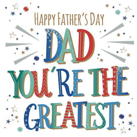 The Greatest Dad Embellished Fathers Day Card Love Kates