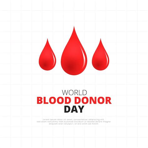 Premium Vector World Blood Donor Day Poster Or Flyers Charity Medical