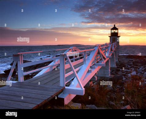 Spectacular Sunset Behind Marshall Point Lighthouse In Port Clyde