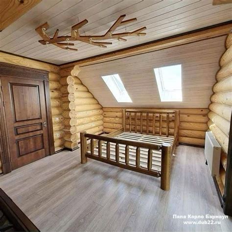 Кровать в деревенском стиле in 2024 | Log homes, Rustic bedroom, Log ...