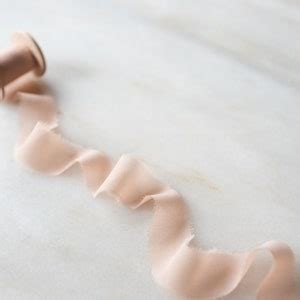 Toinette Blush Silk Chiffon Ribbon 1 Wide Handmade Hand Dyed For