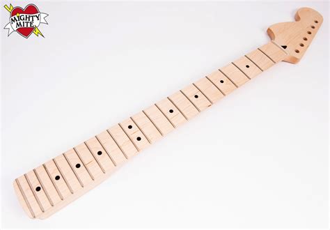 mighty mite reverse big headstock compound radius maple fingerboard