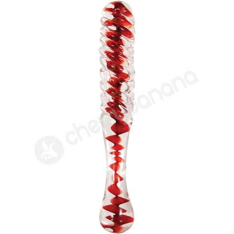 Buy Adam Eve Sweetheart Swirl Clear Red Glass Dildo Online