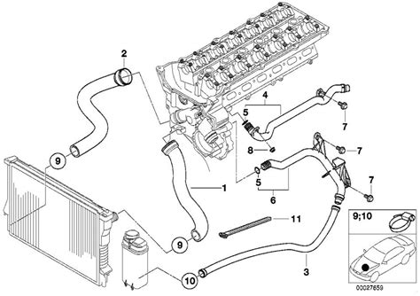 11531705210 Heater Inlet Pipe Cooling Hoses Engine Genuine BMW Part