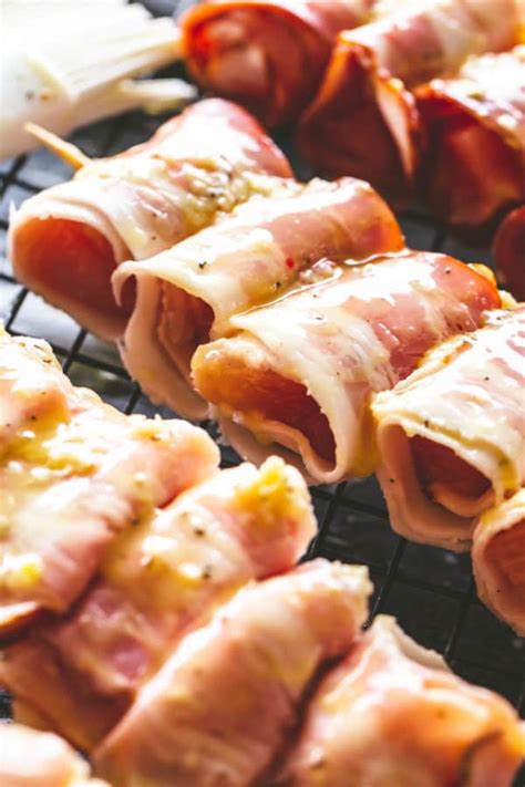 Bacon Wrapped Chicken Skewers Easy Party Food Appetizer