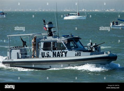 Us Navy Gunboat During Fleet Week In San Francisco Bay California