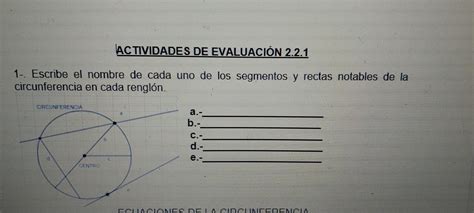 Escribe El Nombre De Cada Uno De Los Segmentos Y Rectas Notables De