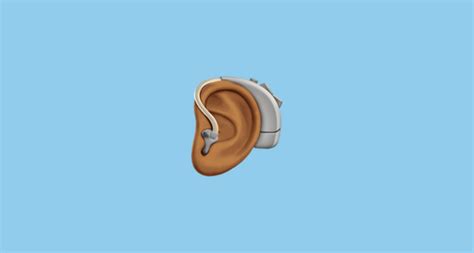 🦻🏾 Ear with Hearing Aid: Medium-Dark Skin Tone Emoji on Twitter Emoji ...