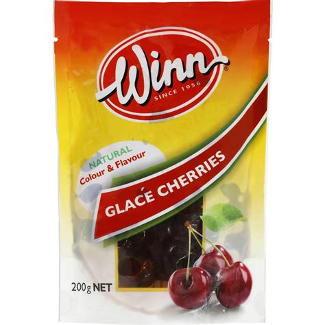 Winn Cherries Red Glace 200g Woolworths