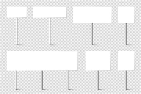 Premium Vector Blank Board With Place For Text Protest Signs Set