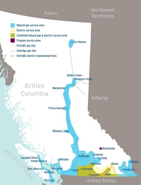 Fortis Service Area Map Cascadia Energy Ltd