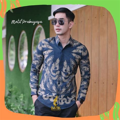 Jual Kemeja Batik Pria Lengan Panjang Slimfit Baju Batik Kondangan Anak