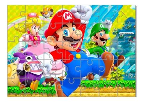 Puzzle Rompecabezas Mario Bros Y Amigos Dia Del Ni O D Cuotas Sin