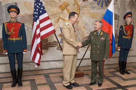 Russian Army Gen Nikolai Makarov Right Chief Of The Armed Forces